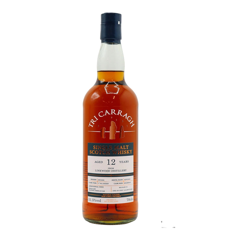 Tri Carragh Linkwood 2010 12 Year Old 51.5% ABV 700ml