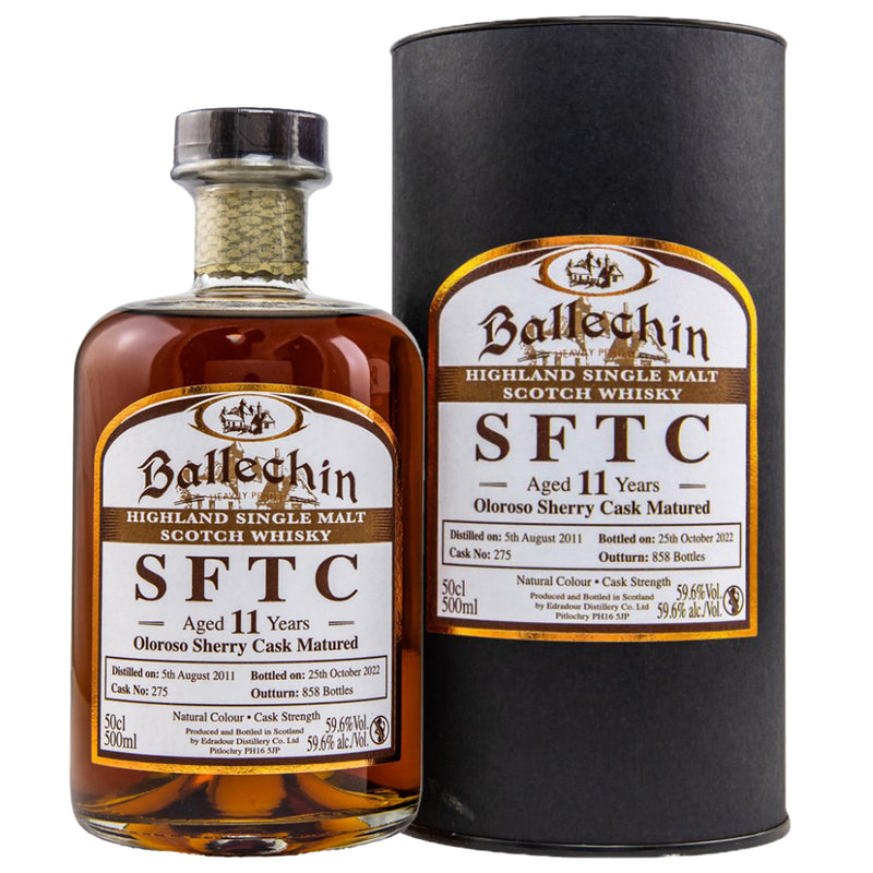 Edradour 11 Year Old Ballechin SFTC Sherry 59.6% 500ml