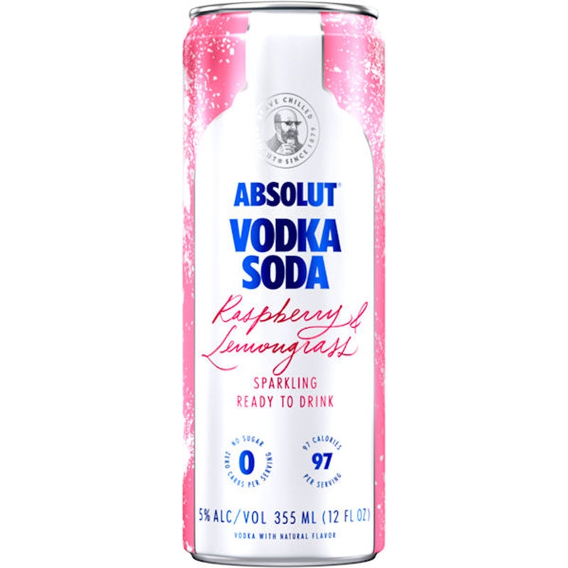 Absolut Vodka Soda Raspberry 4 Cans