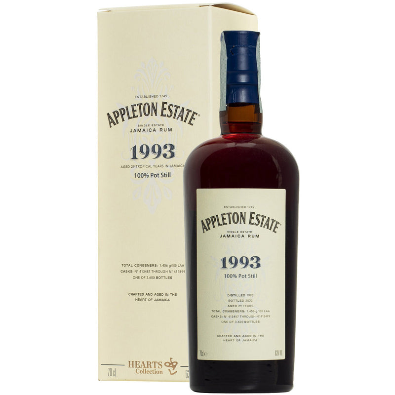 Appleton Estate Hearts Collection 1993 29 Year Old 63% ABV 750ml – BSW ...