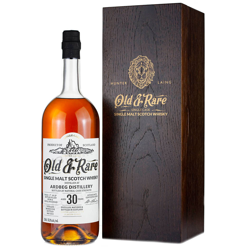 Hunter Laing Old & Rare Ardbeg 1991 30 Year Old 53.2% Abv 1.5L