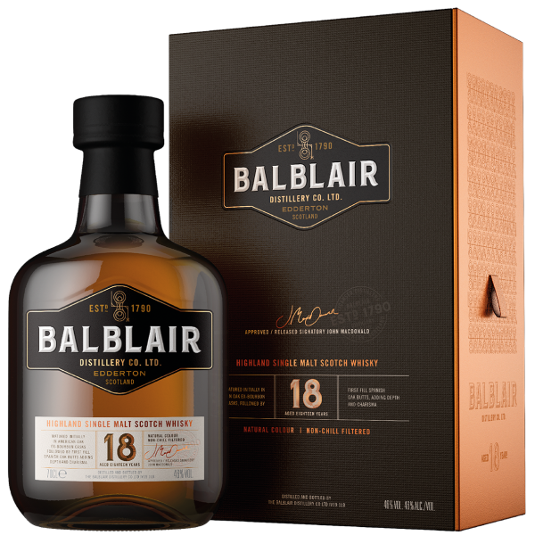 Balblair 18 Year Old Single Malt Whisky 750ml