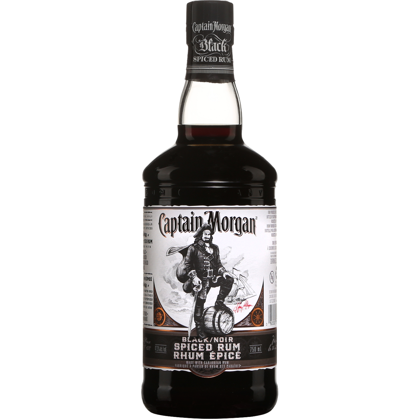 Captain Morgan Black Spiced Rum 750ml