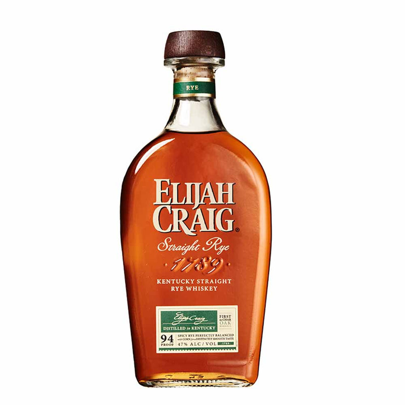 Elijah Craig Straight Rye Whiskey 750ml