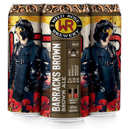 Wild Rose Barracks Brown 4 Tall Cans