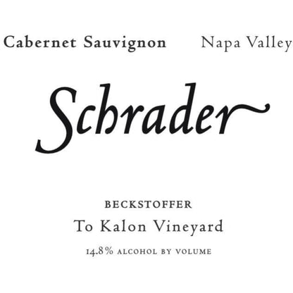 Schrader Beckstoffer To Kalon Vineyard Cabernet Sauvignon 2019