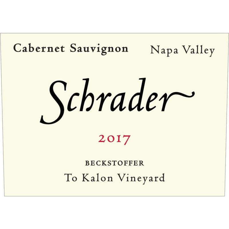 Schrader Beckstoffer To Kalon Vineyard Cabernet Sauvignon 2017 750ml