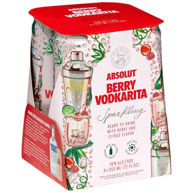 Absolut Berry Vodkarita Cocktail 4 Cans