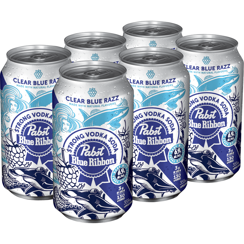 Pabst Vodka Soda Blue Raspberry 6 Cans